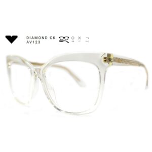 Óculos de Grau Vizzano Diamond CK – Armação Gatinho Geométrica