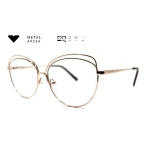 Óculos de Grau Vizzano Metal AV – Armação Geométrica Minimalista