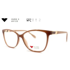 Óculos de Grau Vizzano Ouro 3 – Armação Redonda Metal e Acetato