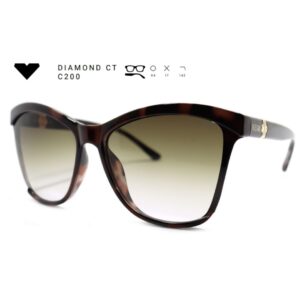 Óculos de Sol Vizzano Diamond CT – Redondo Oversized Sofisticado