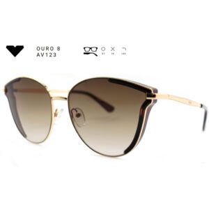 Óculos de Sol Vizzano Ouro 8 – Gatinho Metal com Detalhe Superior