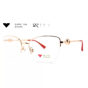 ouro 146 av345 armacao oculos de grau feminino milano vizzano otica vision dor aracaju