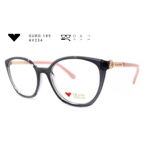 ouro 185 av234 armacao oculos de grau feminino milano vizzano otica vision dor aracaju
