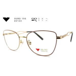 ouro 195 av123 armacao oculos de grau feminino milano vizzano otica vision dor aracaju