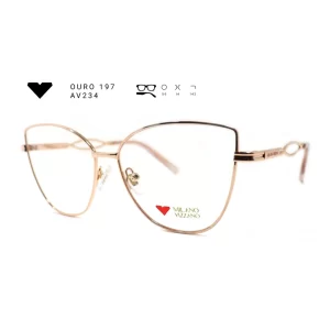 ouro 197 av234 armacao oculos de grau feminino milano vizzano otica vision dor aracaju