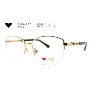 ouro 207 av234 armacao oculos de grau feminino milano vizzano otica vision dor aracaju