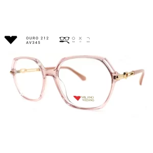 ouro 212 av345 armacao oculos de grau feminino milano vizzano otica vision dor aracaju