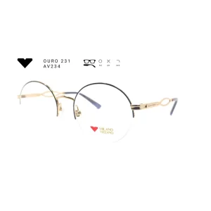 ouro 231 av234 armacao oculos de grau feminino milano vizzano otica vision dor aracaju