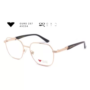 ouro 257 av234 armacao oculos de grau feminino milano vizzano otica vision dor aracaju