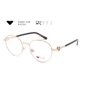 ouro 258 av234 armacao oculos de grau feminino milano vizzano otica vision dor aracaju
