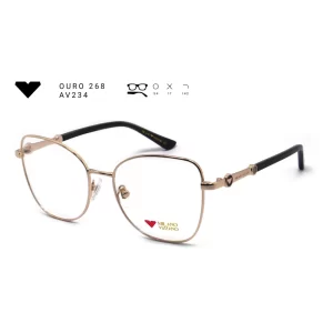 ouro 268 av234 armacao oculos de grau feminino milano vizzano otica vision dor aracaju