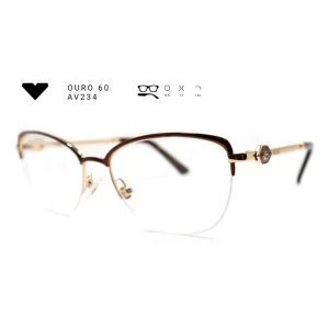 ouro 60 av234 armacao oculos de grau feminino milano vizzano otica vision dor aracaju