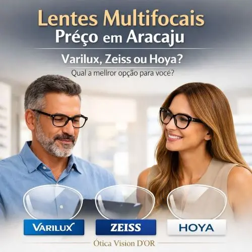 Comparativo de campos de visão de lentes multifocais premium em Aracaju