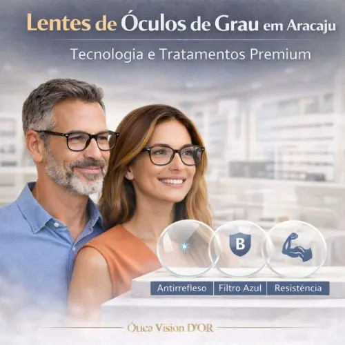 Lentes de Óculos de Grau em Aracaju com Tecnologia Digital e Antirreflexo Premium Vision D'Or
