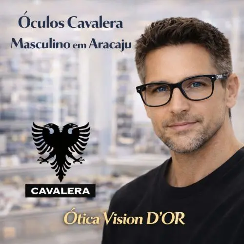 Homem usando armação de óculos de grau Cavalera original em Aracaju, estilo rock e streetwear