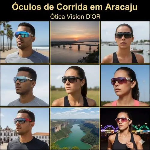 Corredor em Aracaju utilizando óculos de performance esportiva com lentes de alto contraste