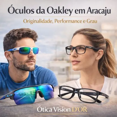 Óculos Oakley original em Aracaju com lentes Prizm destacando o contraste e nitidez superiores na Ótica Vision D'Or.