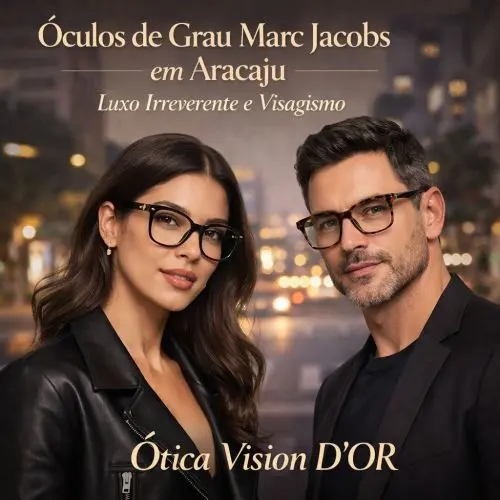 Mulher elegante usando armação de óculos de grau Marc Jacobs em Aracaju