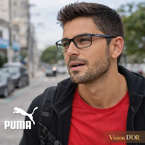 Guia Ótica Vision D'OR – Óculos de Grau e de Sol em Aracaju Óculos de Grau Puma em Aracaju – Performance, Leveza e Visagismo Técnico