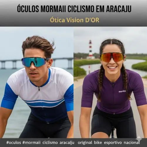 Ciclista em Aracaju utilizando óculos Mormaii Ciclismo com lentes polarizadas e proteção UV400