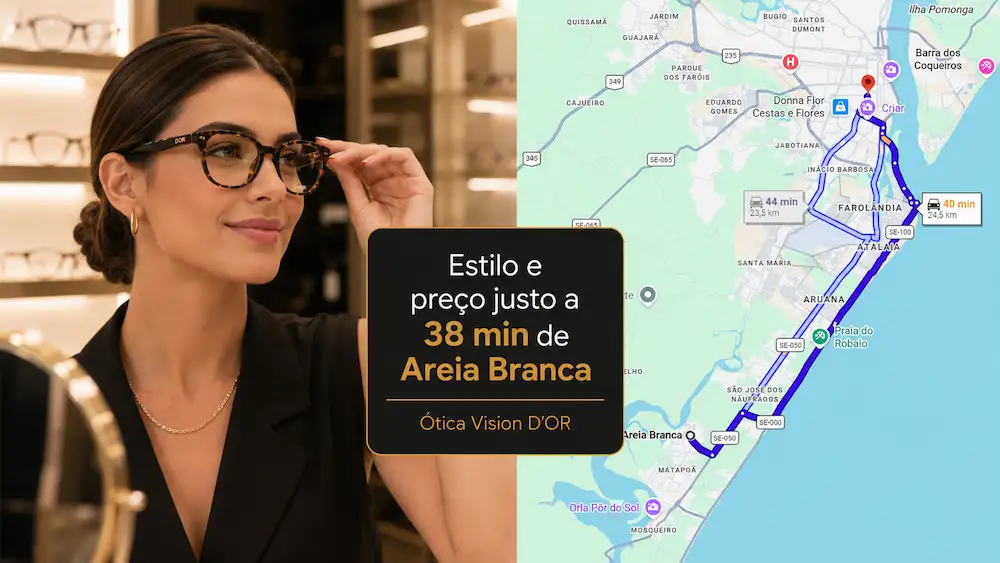 Guia Ótica Vision D'OR – Óculos de Grau e de Sol em Aracaju Ótica no Bairro Areia Branca? A Vision D’Or Está a 38 Min.