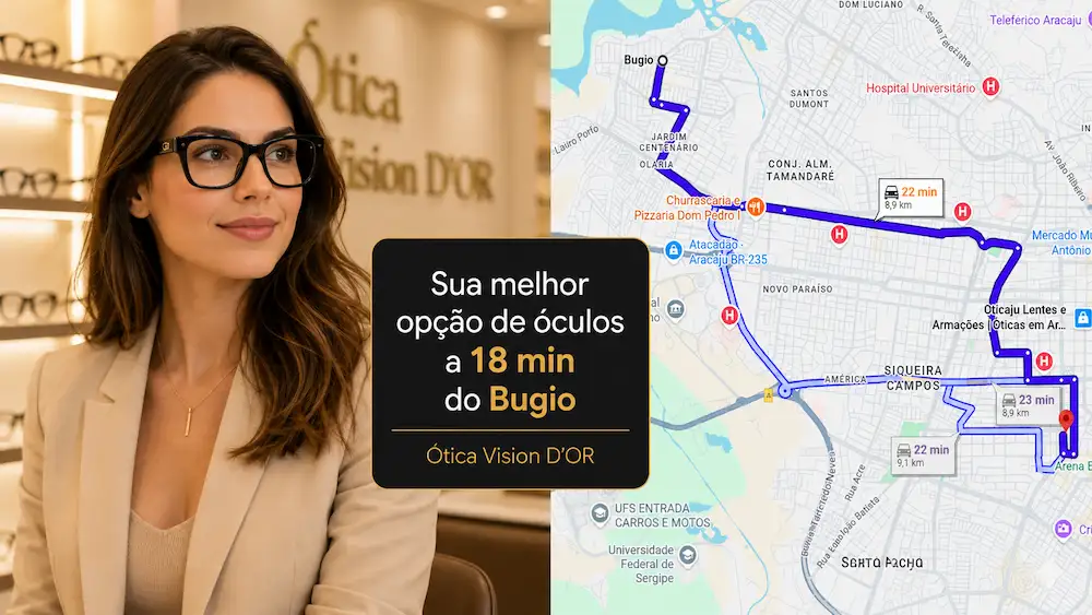 Guia Ótica Vision D'OR – Óculos de Grau e de Sol em Aracaju Ótica no Bairro Bugio? A Vision D’Or Está a Apenas 18 Min.
