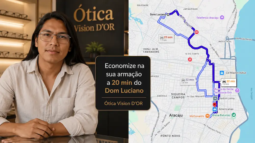 Guia Ótica Vision D'OR – Óculos de Grau e de Sol em Aracaju Ótica no Bairro Dom Luciano: A Vision D’Or a 20 Minutos