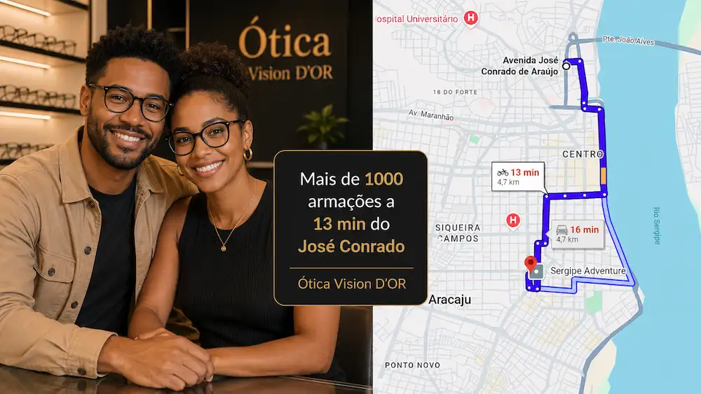 Guia Ótica Vision D'OR – Óculos de Grau e de Sol em Aracaju Ótica no bairro José Conrado de Araújo (Aracaju) | Vision D’Or a 13 min