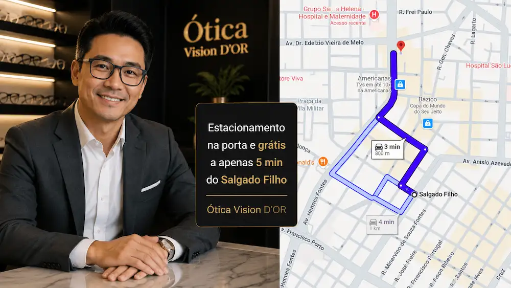 Guia Ótica Vision D'OR – Óculos de Grau e de Sol em Aracaju Ótica no Bairro Salgado Filho? A Vision D’Or Está a 5 Min.