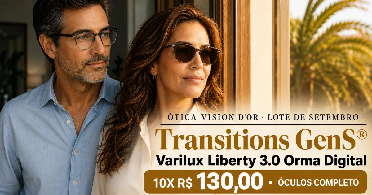Varilux Multifocal + Transitions GenS em Aracaju
